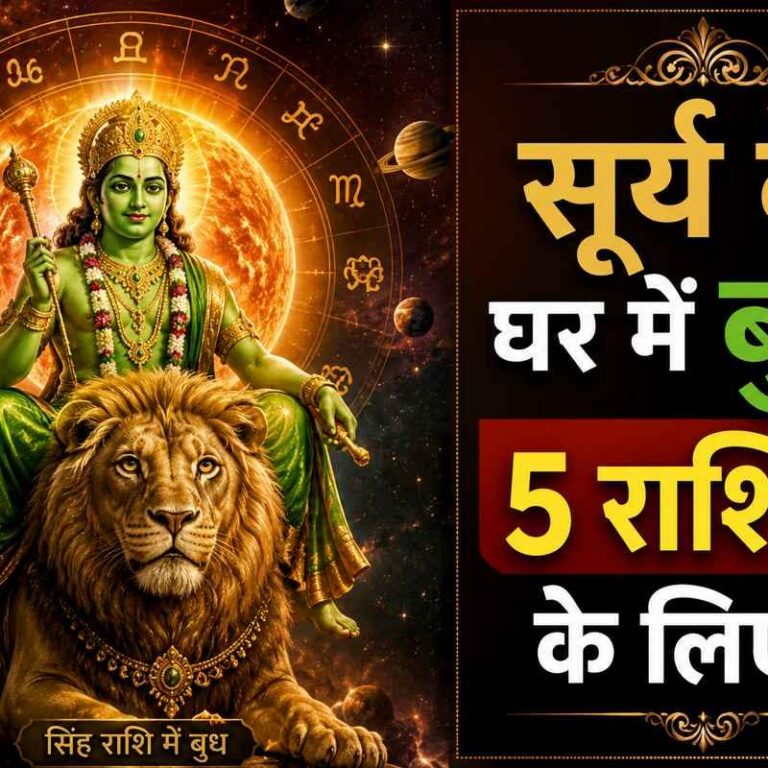 सिंह राशि में बुध गोचर 2026: कब होगा, किन राशियों पर पड़ेगा प्रभाव और क्या है ज्योतिषीय महत्व सिंह राशि में बुध गोचर 2026: कब होगा, किन राशियों पर पड़ेगा प्रभाव और क्या है ज्योतिषीय महत्व